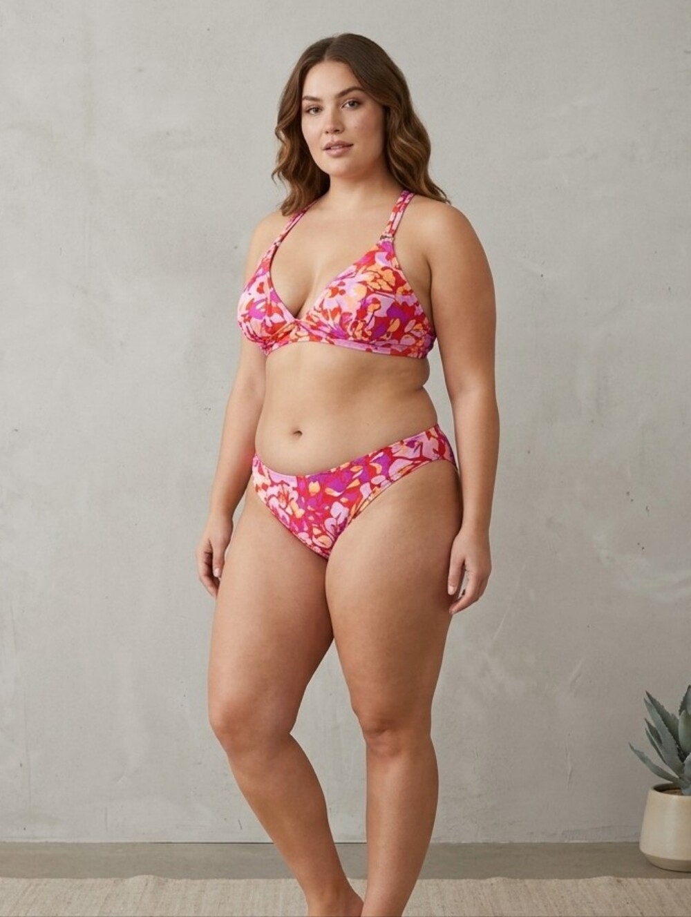 Salt + Cove NWT Vermillion Multicolor 2pc Cheeky Bikini Set Size Large